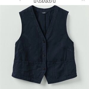 Cotton Linen Canvas Waist Top Coat